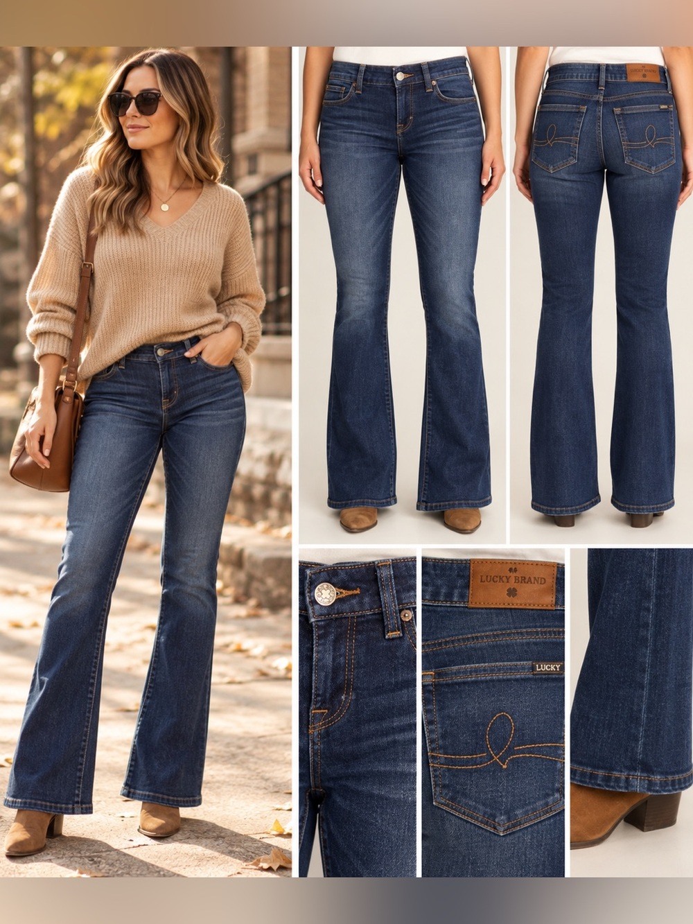 Lucky Brand Sofia Bootcut Jeans Womens 6/28 Long Dark Wash Stretch Denim - Picture 1 of 14